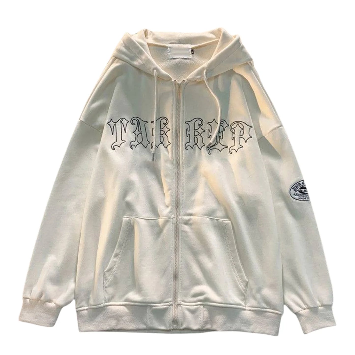 Women Patchwork Hoodie โ Stylish Streetwear Cardigan with Pockets