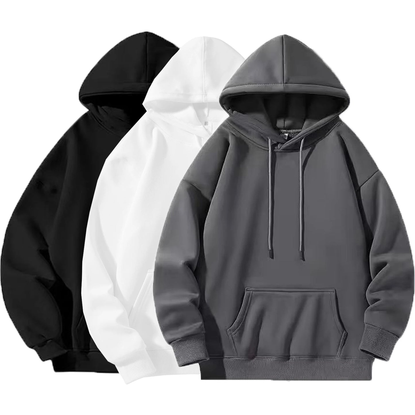 2-Pack Heavyweight Hoodie Set - 270g Fleece Zip-Up for Men & Women