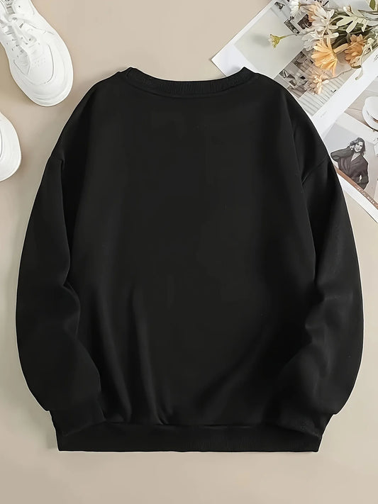 Penguin Size Funny Sweatshirt - Women's Oversized Graphic Crewneck