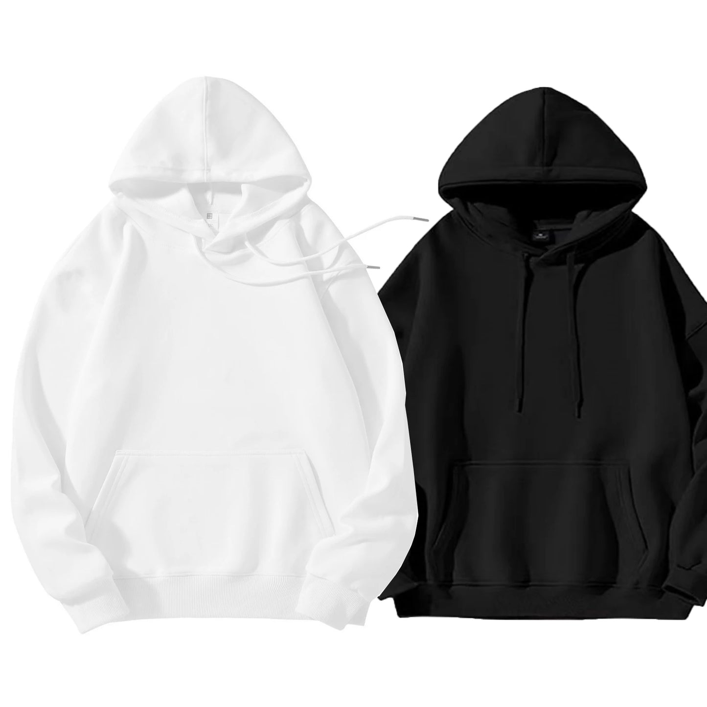 2-Pack Heavyweight Hoodie Set - 270g Fleece Zip-Up for Men & Women