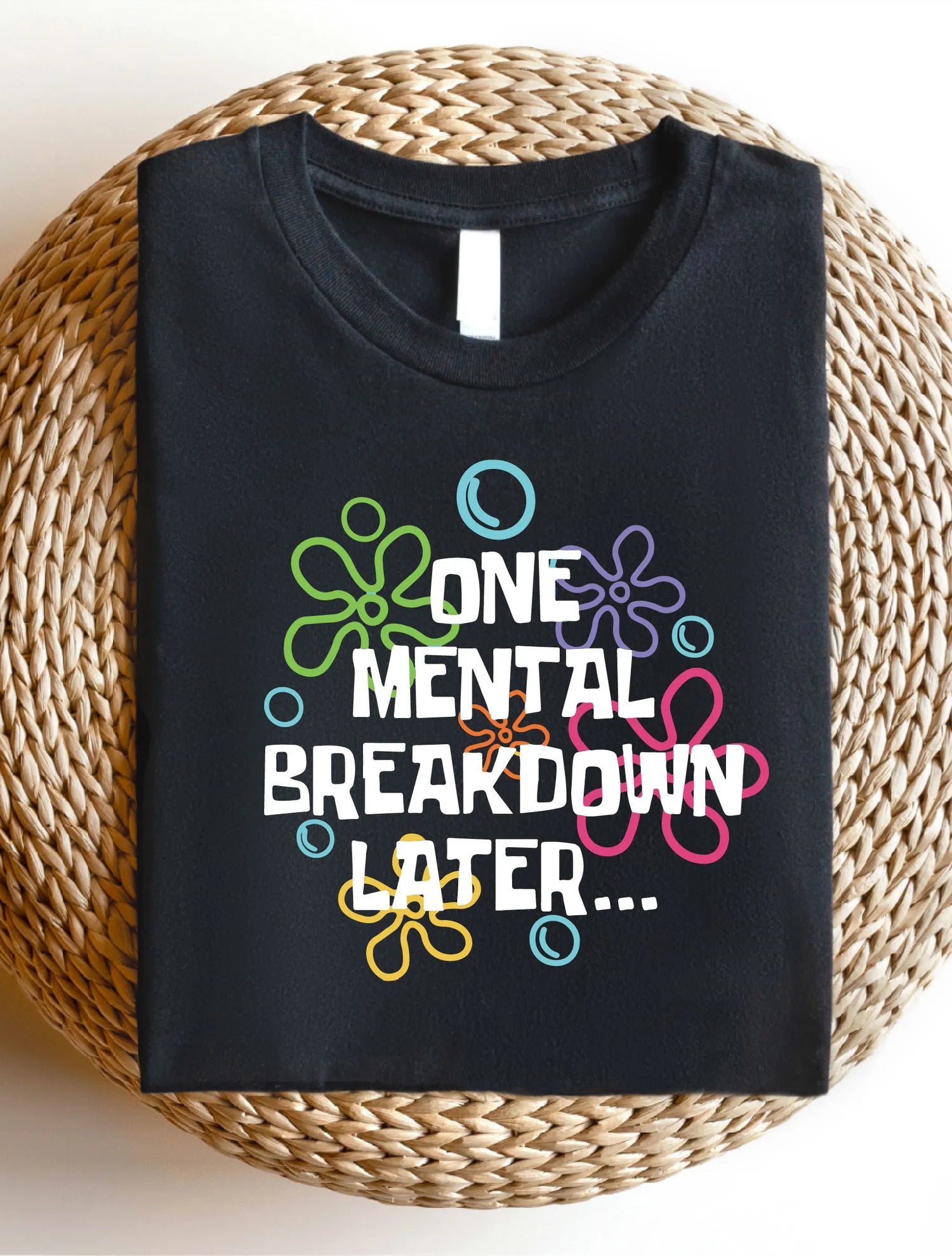 Funny Mental Breakdown Letter Print T-Shirt for Women – Black Graphic Tee | Soft Cotton Casual Top | Free Shipping USA