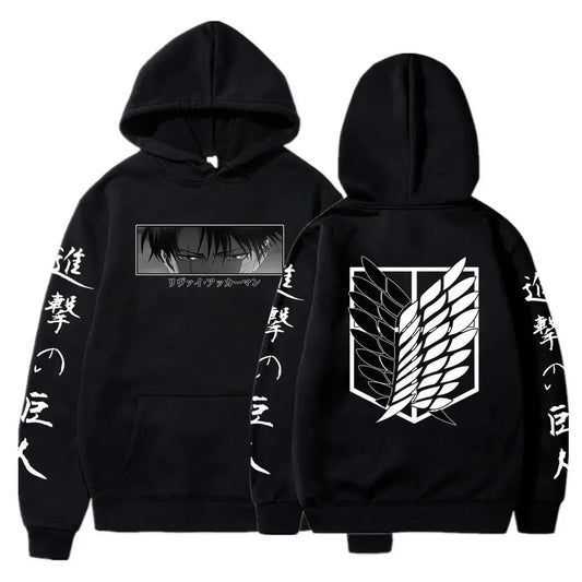Attack on Titan Levi Hoodie - Official Anime Pullover Men
