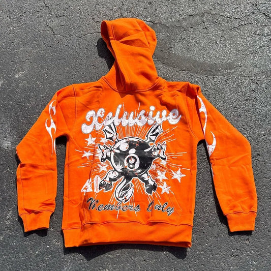 Y2K Retro Pullover Hoodie - Unisex Hip Hop Streetwear Sweatshirt