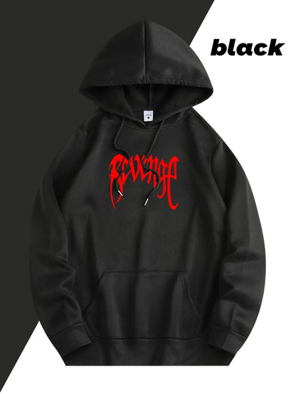 Printed Pattern Hoodie Men's - Loose Fit Sweatshirt Hoodie