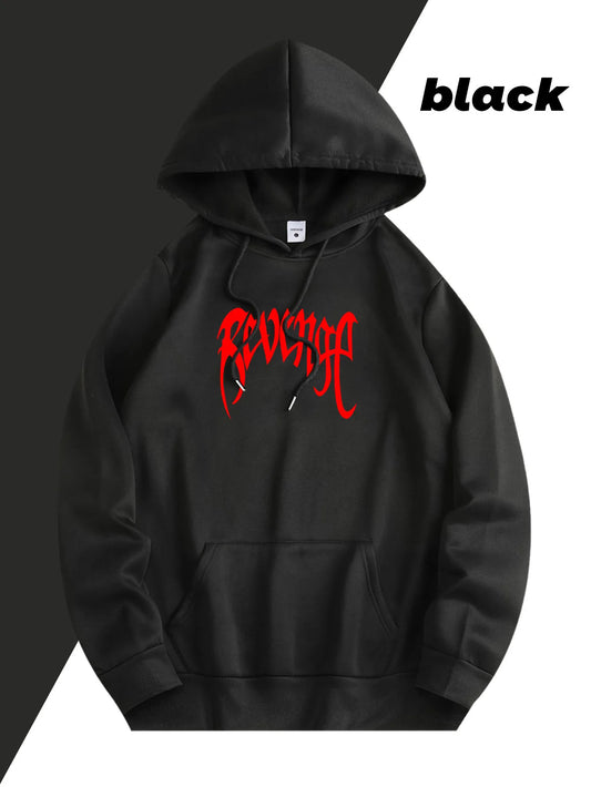 Printed Pattern Hoodie Men's - Loose Fit Sweatshirt Hoodie