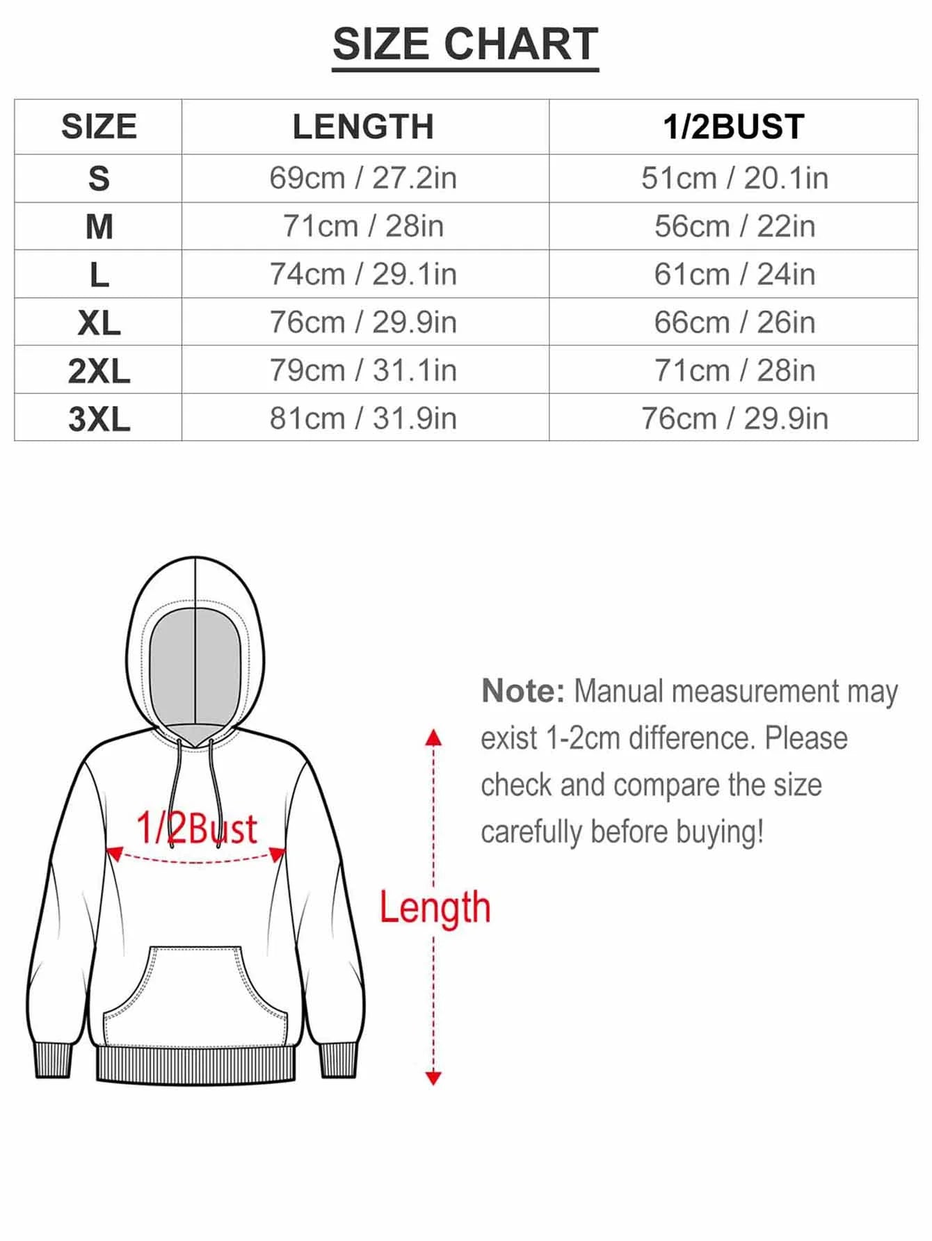 Mens Pullover Hoodie - Long Sleeve Cotton Sweatshirt for Men