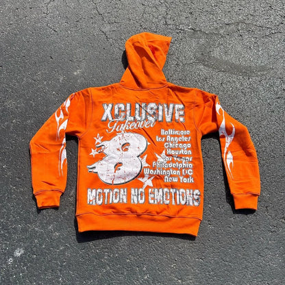 Y2K Retro Pullover Hoodie - Unisex Hip Hop Streetwear Sweatshirt