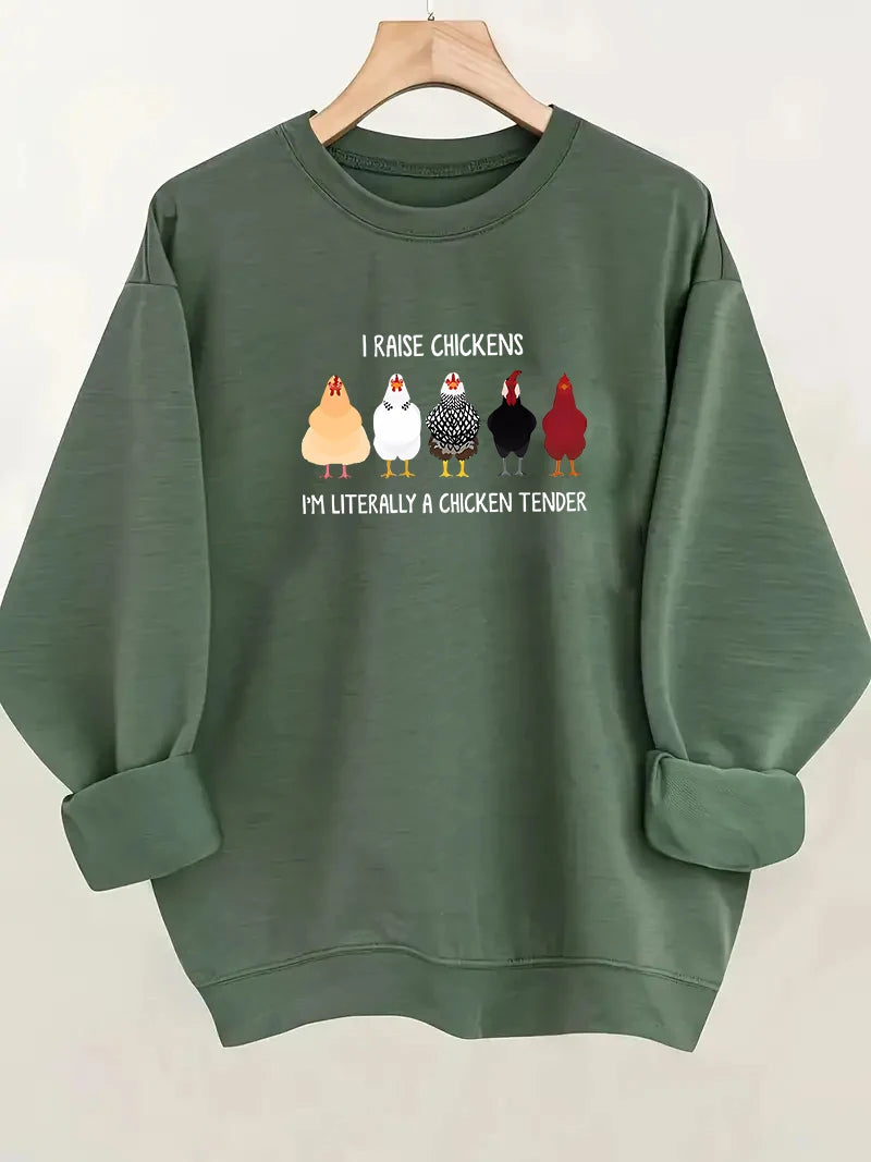 Christmas Printed Sweatshirt - Women's Festive Holiday Pullover