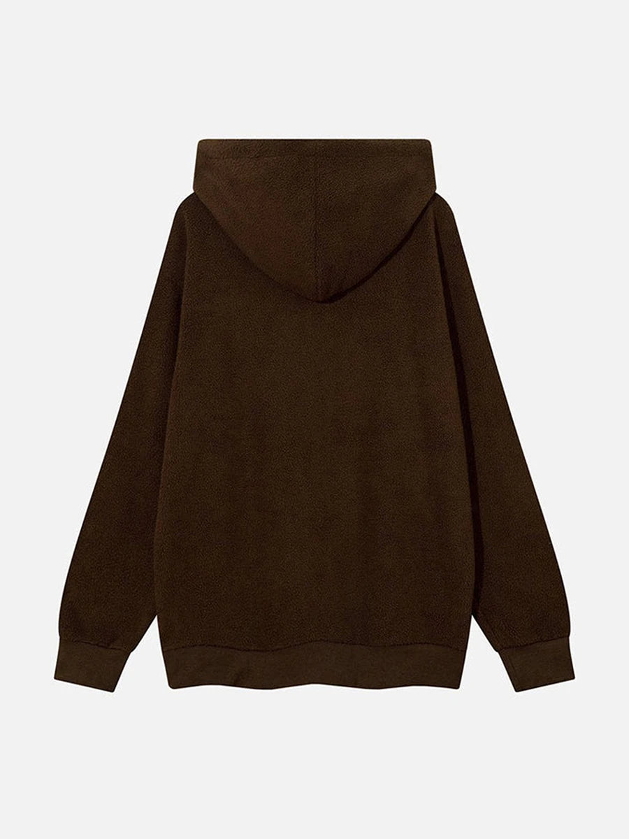 Women’s Embroidered Star Hoodie – Cozy Long Sleeve Sweatshirt with Pockets