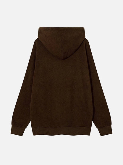 Women’s Embroidered Star Hoodie – Cozy Long Sleeve Sweatshirt with Pockets