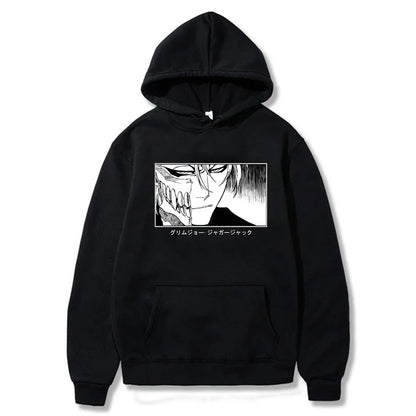 Men's black Bleach anime hoodie Ichigo Kurosaki graphic