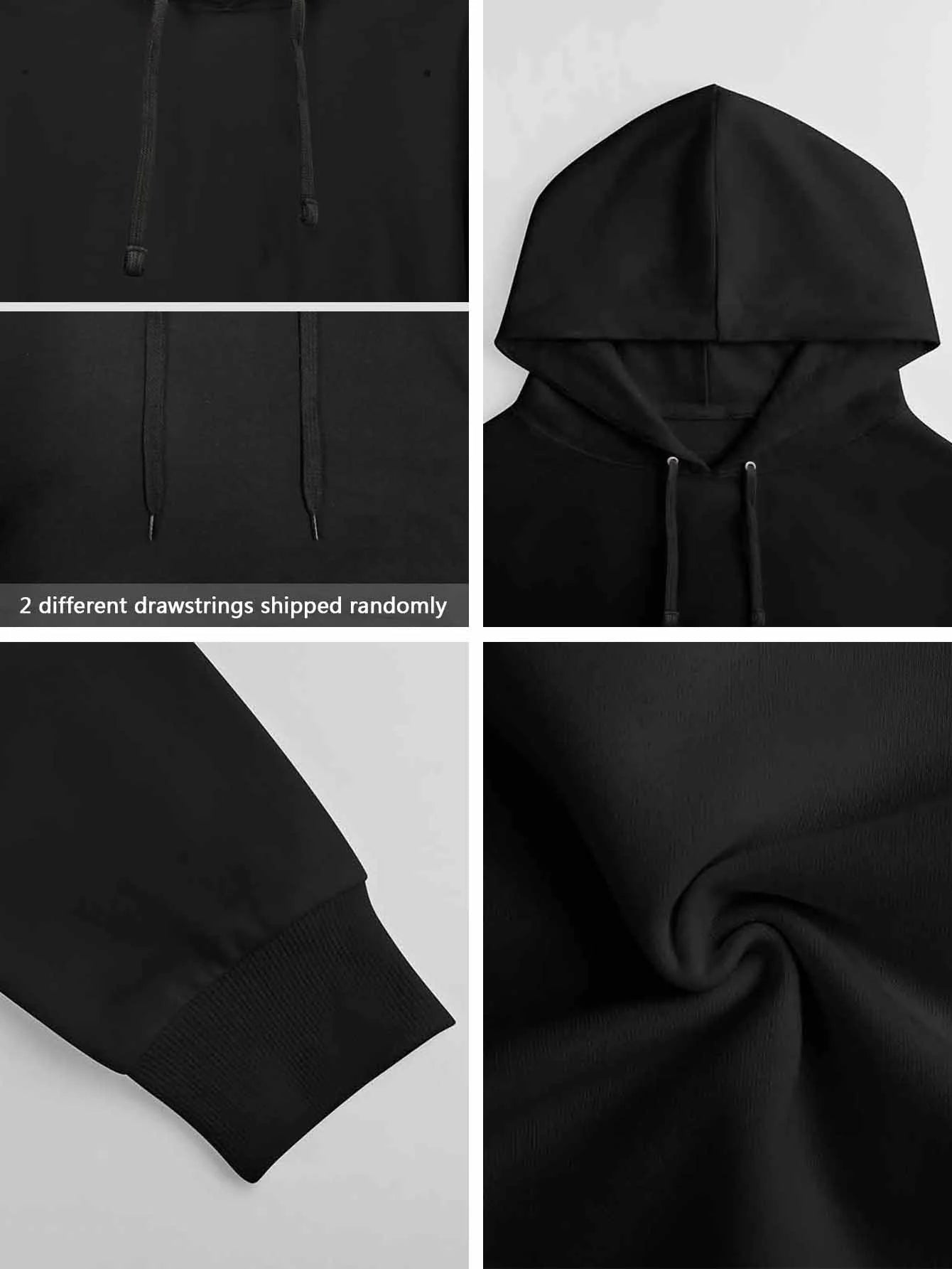 Mens Pullover Hoodie - Long Sleeve Cotton Sweatshirt for Men