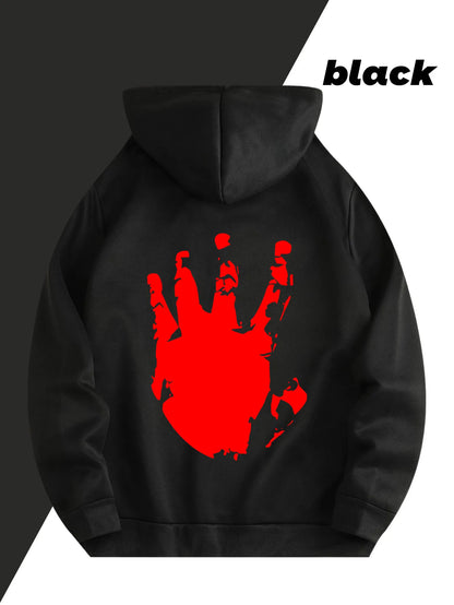 Printed Pattern Hoodie Men's - Loose Fit Sweatshirt Hoodie