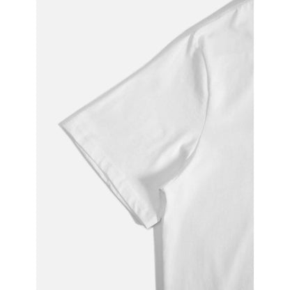 Happy New Print T-Shirt - Women's Short Sleeve Casual Tee
