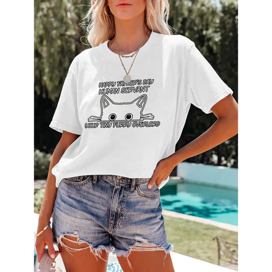 Cat-Themed Dad T-Shirt – Sarcastic Feline Lover Gift Tee