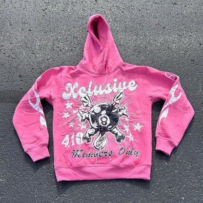Y2K Retro Pullover Hoodie - Unisex Hip Hop Streetwear Sweatshirt