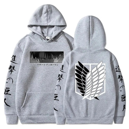 Attack on Titan Levi Hoodie - Official Anime Pullover Men
