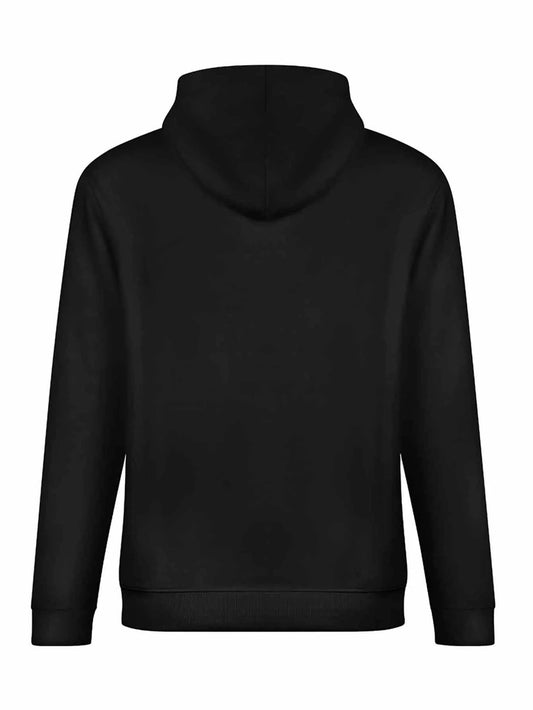 Moon Print Harajuku Hoodie - Y2K Fashion Black Cotton Top | Zyra Online