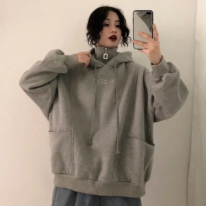 Oversized Hooded Sweater – Thick Winter-Ready Pullover for Women