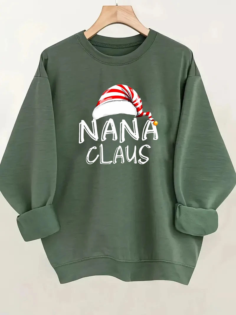 Christmas Printed Sweatshirt - Women's Festive Holiday Pullover