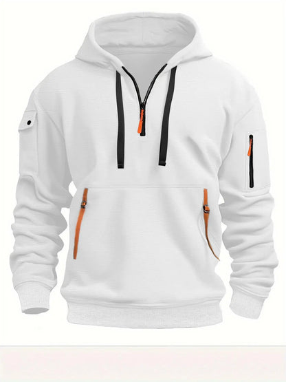 Multi-Pocket Zip Hoodie Men's - 2025 Utility Fleece Jacket