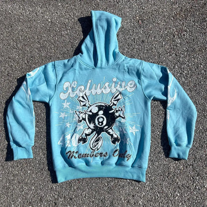 Y2K Retro Pullover Hoodie - Unisex Hip Hop Streetwear Sweatshirt