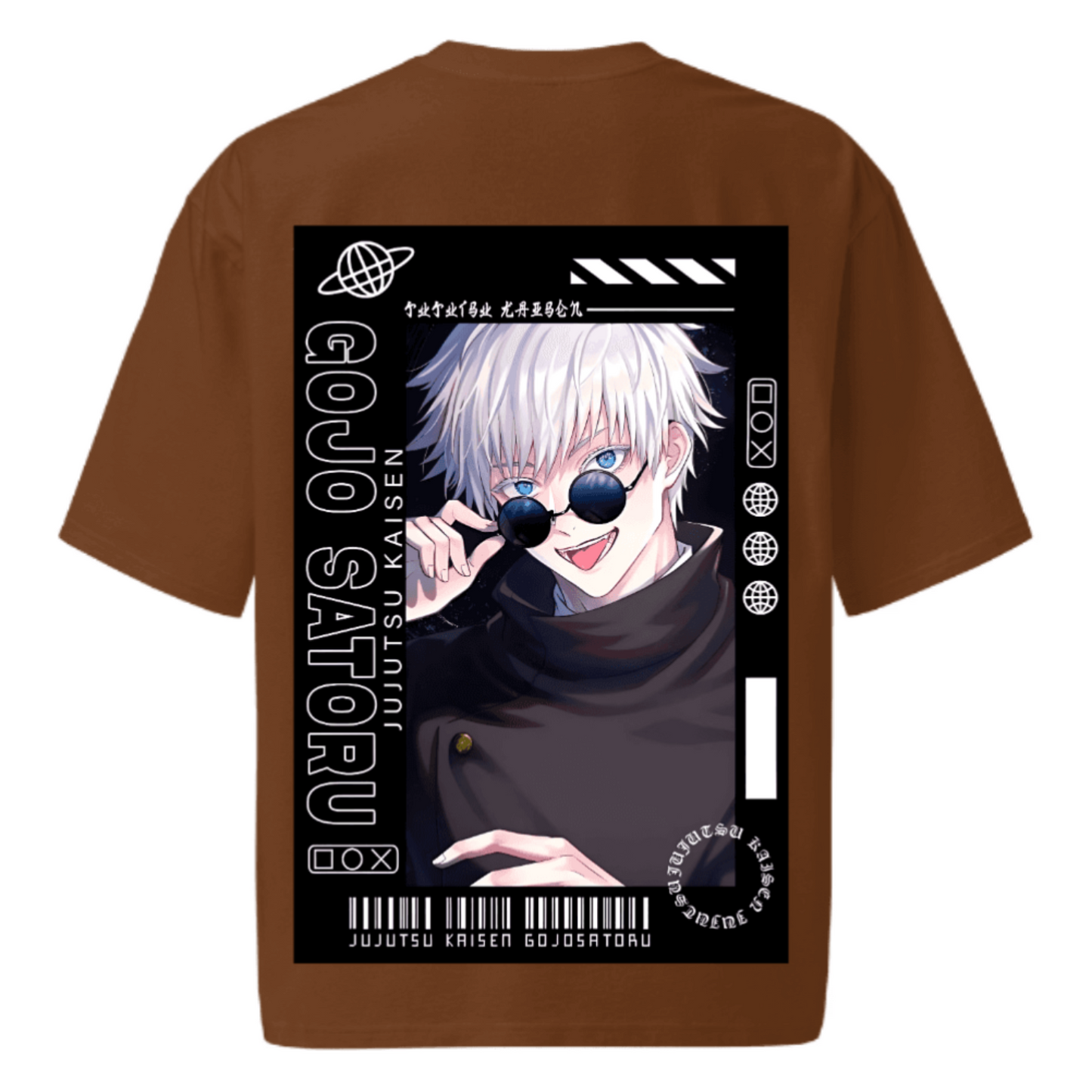 Satoru Gojo Oversized French Terry T-Shirt 240 GSM Unisex Premium Anime Streetwear