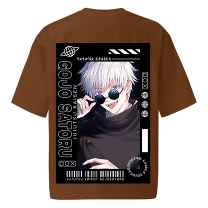 Satoru Gojo Oversized French Terry T-Shirt 240 GSM Unisex Premium Anime Streetwear