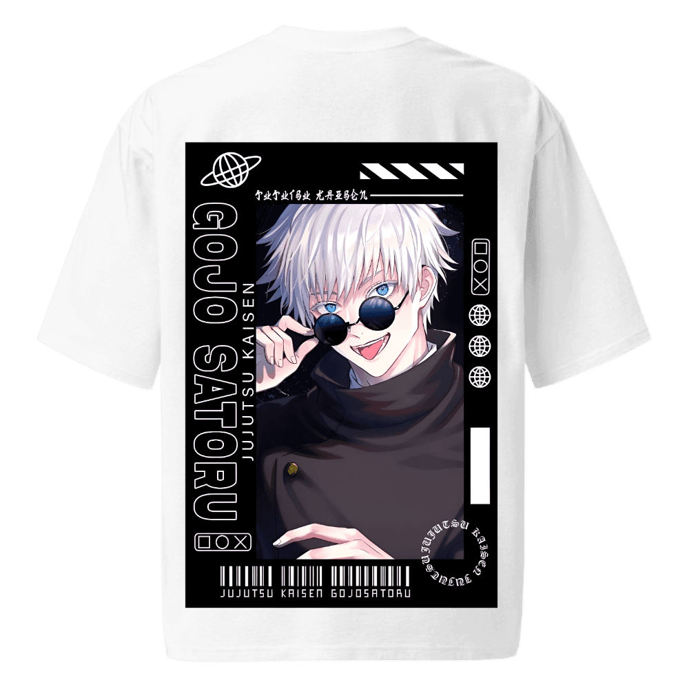 Satoru Gojo Oversized French Terry T-Shirt 240 GSM Unisex Premium Anime Streetwear
