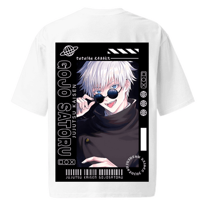 Satoru Gojo Oversized French Terry T-Shirt 240 GSM Unisex Premium Anime Streetwear