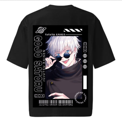 Satoru Gojo Oversized French Terry T-Shirt 240 GSM Unisex Premium Anime Streetwear