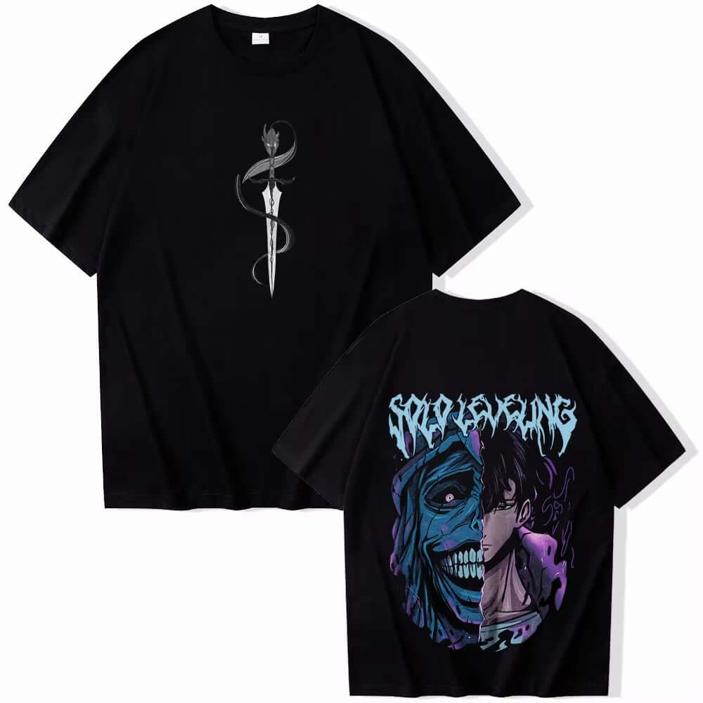 Solo Leveling anime graphic t-shirt men streetwear