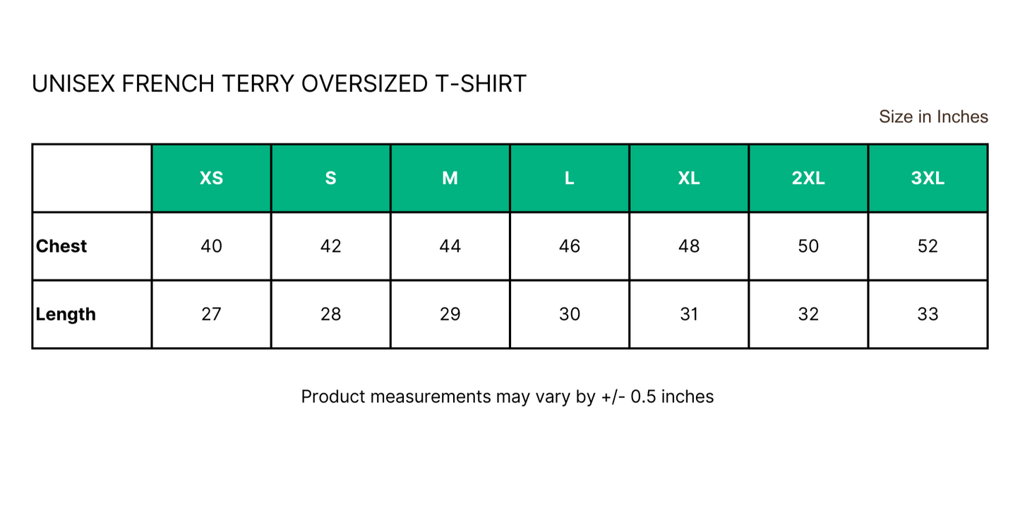 Satoru Gojo Oversized French Terry T-Shirt 240 GSM Unisex Premium Anime Streetwear