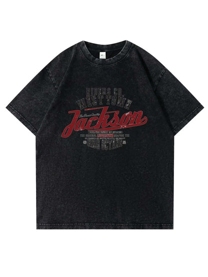 Vintage Washed Graphic Tee - Men's Y2K Cotton Harajuku T-Shirt